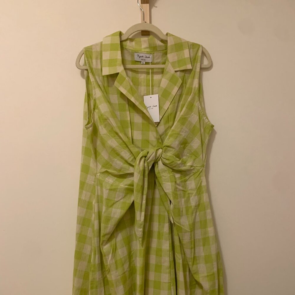 Rujuta Sheth- Willa Dress - Limeade Chex
